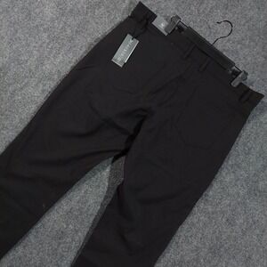 Burnside Pants Mens 36x32 Black Stretch Chino Moisture Wicking Performance